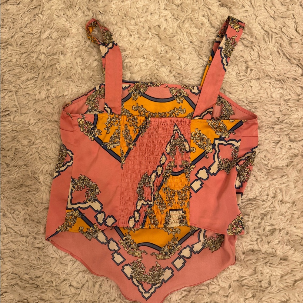 NWOT Rachel Zoe Pink and Orange Geometric two piece set - Picture 11 of 16